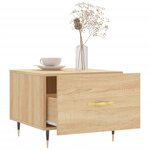 vidaXL Tables basses 2 Pièces chêne sonoma 50x50x40 cm bois d'ingénierie