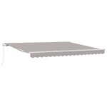 vidaXL Auvent Rétractable Gris clair 400 × 350 cm Tissu  Métal