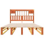 vidaXL Lit bibliothèque sans matelas cire marron 140x190 cm pin massif