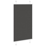 vidaXL Store plissé noir 80x150 cm largeur du tissu 79 4 cm polyester