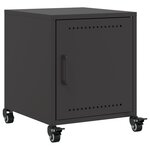 vidaXL Tables de chevet 2 Pièces noir 36x39x43 5 cm acier