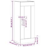 vidaXL Armoire murale blanc 34 5x34x90 cm bois d'ingénierie