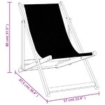 vidaXL Chaises de plage pliantes lot de 2 noir aluminium et textilène