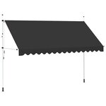 vidaXL Auvent manuel rétractable 400 cm Anthracite
