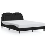 vidaXL Cadre de lit avec LED sans matelas noir 120x200 cm