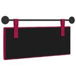 vidaXL Tête de lit suspendue Avec lumière LED Bordeaux Velours