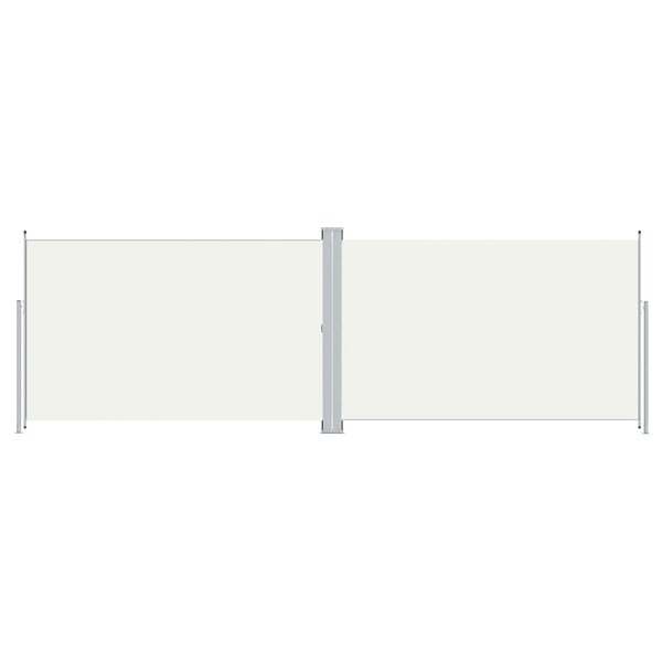 vidaXL Auvent latéral rétractable Crème 200x600 cm
