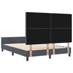 vidaXL Cadre de lit avec tête de lit Gris foncé 160 x 200 cm Velours