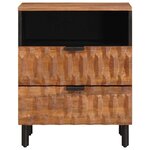 vidaXL Cabinet de chevet Marron 50 x 33 x 62 cm Bois de mangue massif