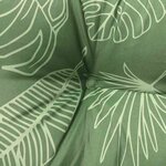 vidaXL Coussins de banc jardin lot de 2 motif de feuilles tissu Oxford