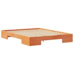 vidaXL Cadre de lit surélevé avec stockage Marron Bois massif en pin