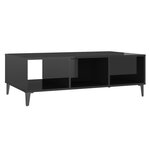 vidaXL Table basse noir brillant 103 5x60x35 cm bois d'ingénierie