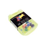 Boîte De 25 Épingles Papic - Hauteur De Pointe 7mm - 10mm De Diamètre - Couleurs Assorties - Exacompta