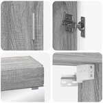 vidaXL Ensemble de mobilier de salle de bain TULUM Gris Sonoma