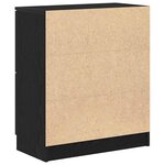 vidaXL Buffet Noir 60 x 30 x 70 cm Bois d'ingénierie