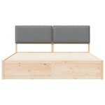 vidaXL Cadre de lit avec tête de lit rembourrée Gris clair
