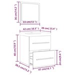vidaXL Meuble lavabo avec bassin intégré Chêne fumé Bois d'ingénierie
