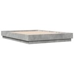 vidaXL Cadre de lit sans matelas gris béton 135x190 cm