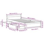 vidaXL Cadre de lit sans matelas 100x200 cm bois massif de pin