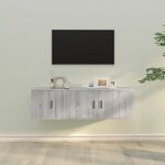 vidaXL Ensemble de meubles TV 2 Pièces Sonoma gris Bois d'ingénierie