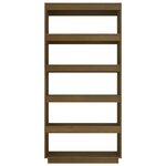 vidaXL Bibliothèque/Séparateur de pièce Marron miel 80x35x167 cm Pin