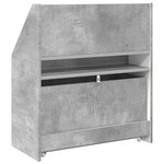 vidaXL Bibliothèque pour enfants Gris béton 60 x 29 5 x 69 cm