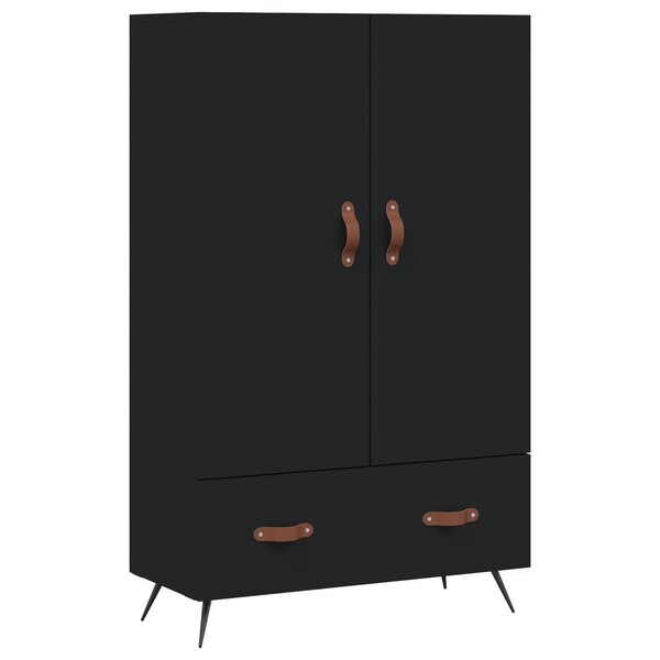 vidaXL Buffet haut noir 69 5x31x115 cm bois d'ingénierie