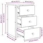 vidaXL Table en vieux bois Vieux bois MDF  Panneau de particules  Métal