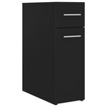 vidaXL Armoire d'apothicaire Noir 20x45 5x60 cm Bois d’ingénierie