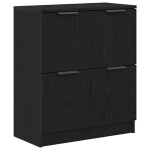 vidaXL Buffet Chêne noir 60 x 30 x 70 cm Bois d'ingénierie