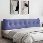 vidaXL Coussin de Dos Bleu denim 200 x 24 x 50 cm tissu