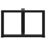 vidaXL Pieds de table basse en T  2 pièces  noir  70 x 25 x (42-43) cm  acier