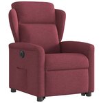vidaXL Fauteuil inclinable électrique rouge bordeaux tissu