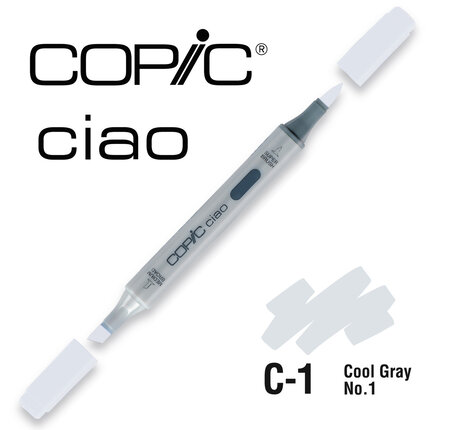 Marqueur à l'alcool Copic Ciao C1 Cool Gray No.1