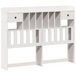 vidaXL Lit bibliothèque sans matelas blanc 135x190 cm bois pin massif