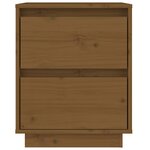 vidaXL Table de chevet Marron miel 40x35x50 cm Bois de pin massif
