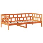 vidaXL Lit de jour avec toit cire marron 80x200 cm bois massif de pin
