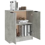vidaXL Buffet Gris béton 60x30x70 cm Bois d'ingénierie
