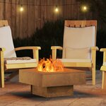 vidaXL Braise Marron 60 x 60 x 30 cm Acier Corten