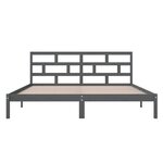 vidaXL Cadre de lit sans matelas gris bois massif