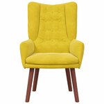 vidaXL Fauteuil relaxant Jaune 63 x 67 x 94 cm Velours
