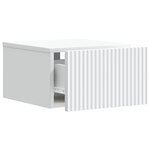 vidaXL Cabinet de chevet mural avec tiroir Blanc 33 x 34 5 x 20 cm