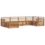 vidaXL Ensemble de canapés d'extérieur 6 pc Naturel