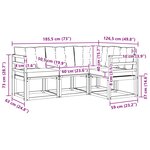 vidaXL Ensemble de canapés d'extérieur 4 pc Blanc et Beige