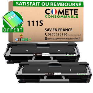 D111s - 2 toners compatibles Samsung D111s MLT-D111s 111s Noir - Entreprise française - pour samsung xpress m2026 m2026w m2070 m2070w m2020w m2022w m2022 m2020 m2070fw…