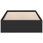 vidaXL Cadre de lit avec tiroirs sans matelas noir 75x190 cm