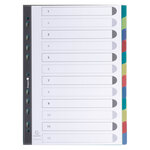 EXACOMPTA Intercalaires FOREVER en polypropylène 3/10e assortis touches neutres format A4