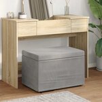 vidaXL Tabouret Gris clair 61 x 41 x 40 cm Velours et Bois Composite