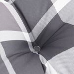 vidaXL Coussins de palette lot de 2 motif à carreaux gris tissu