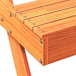 vidaXL Table de pique-nique cire marron 105x134x75 cm bois massif pin